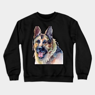 German Shepherd Watercolor - Gift For Dog Lovers Crewneck Sweatshirt